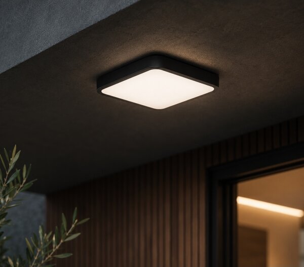 Brilagi - LED kúpeľňové stropné svietidlo ZENNA LED/12W/230V 24x24 cm IP44 čierna