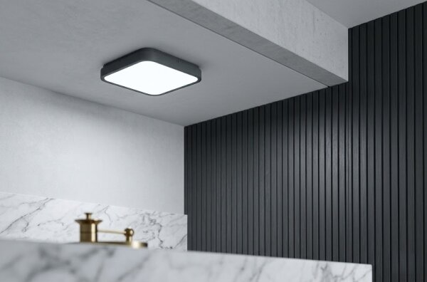Brilagi - LED kúpeľňové stropné svietidlo ZENNA LED/24W/230V 34,5x34,5 cm IP44 antracit