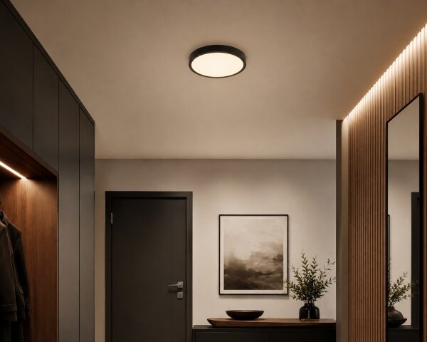 BRILAGI-LED Kúpeľňové stropné svietidlo ZENNA LED/18W/230V pr. 29,5 cm IP44 čierne