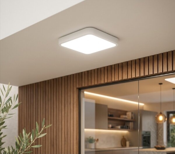 Brilagi -LED Kúpeľňové stropné svietidlo ZENNA LED/18W/230V 28,5x28,5 cm IP44 biela