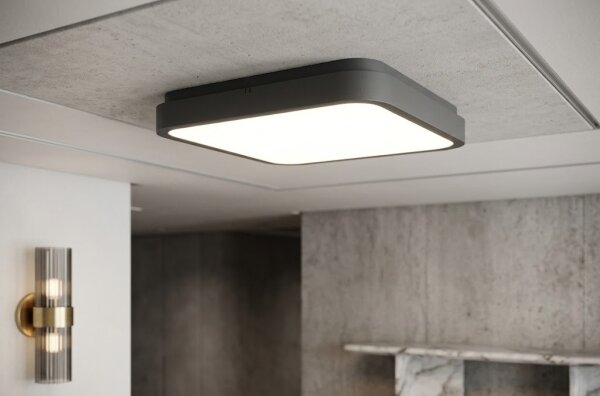 Brilagi - LED kúpeľňové stropné svietidlo ZENNA LED/24W/230V 34,5x34,5 cm IP44 antracit