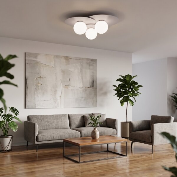 Stropné svietidlo FLAT 3xE27/15W/230V 55x60 cm krémové