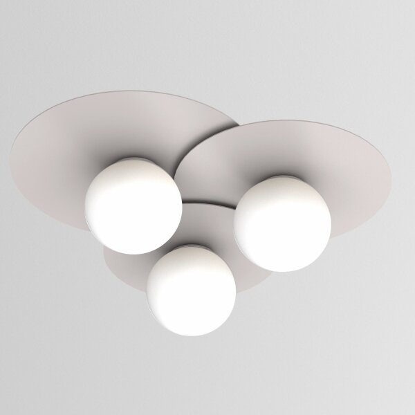 Stropné svietidlo FLAT 3xE27/15W/230V 55x60 cm krémové