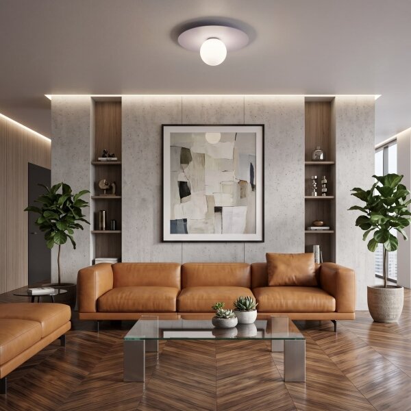 Stropné svietidlo FLAT 1xE27/15W/230V priemer 35 cm krémové