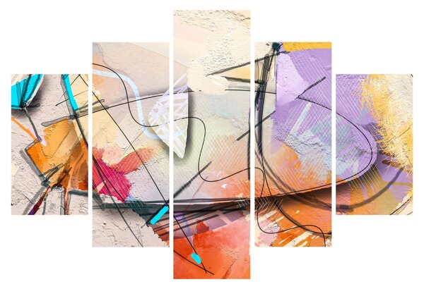 Obraz - Abstrakcia, vtáčik (150x105 cm)