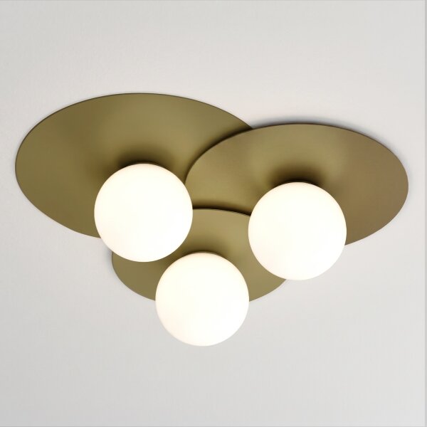 Stropné svietidlo FLAT 3xE27/15W/230V 55x60 cm zlaté