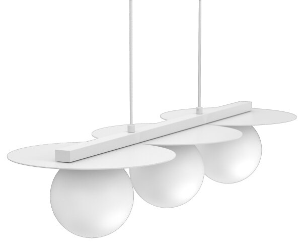 Luster na lanku FLAT 3xE27/15W/230V biela