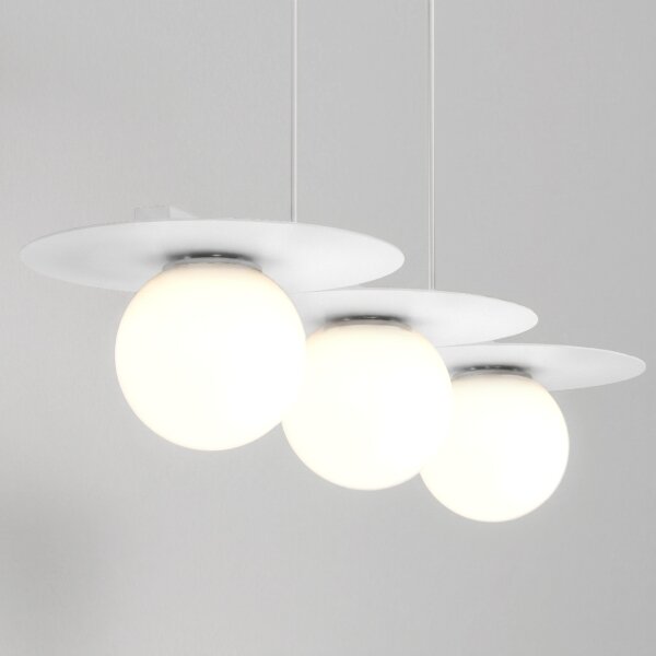 Luster na lanku FLAT 3xE27/15W/230V biela