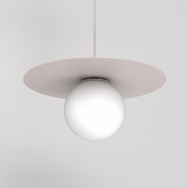 Závesný luster FLAT na lanku 1xE27/15W/230V krémový
