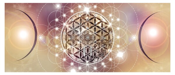 Obraz - Mandala s elementmi (120x50 cm)