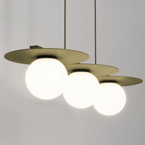 Luster na lanku FLAT 3xE27/15W/230V zlatý