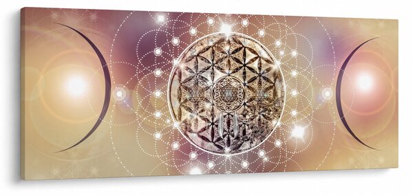 Obraz - Mandala s elementmi (120x50 cm)