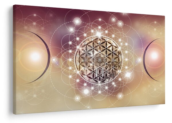 Obraz - Mandala s elementmi (90x60 cm)