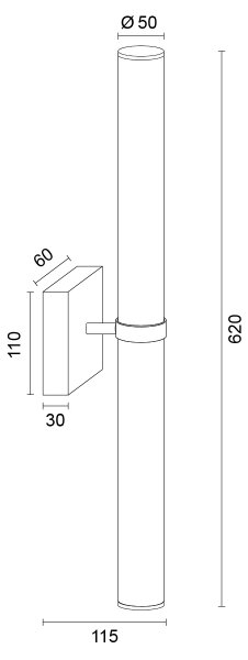 Argon 8926 - LED kúpeľňové osvetlenie k zrkadlu BATUMI LED/24W/230V 3000K IP44 zlatá