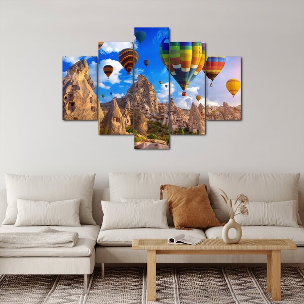 Obraz - Teplovzdušné balóny, Cappadocia, Turkey. (150x105 cm)