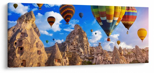 Obraz - Teplovzdušné balóny, Cappadocia, Turkey. (120x50 cm)