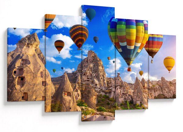Obraz - Teplovzdušné balóny, Cappadocia, Turkey. (150x105 cm)