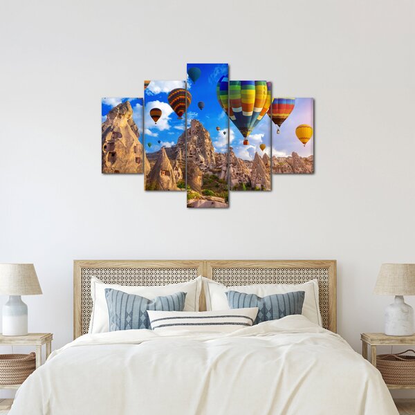 Obraz - Teplovzdušné balóny, Cappadocia, Turkey. (150x105 cm)