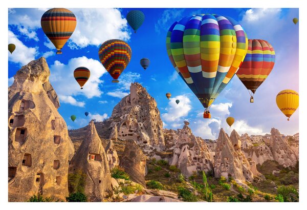 Obraz - Teplovzdušné balóny, Cappadocia, Turkey. (90x60 cm)