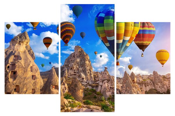 Obraz - Teplovzdušné balóny, Cappadocia, Turkey. (90x60 cm)