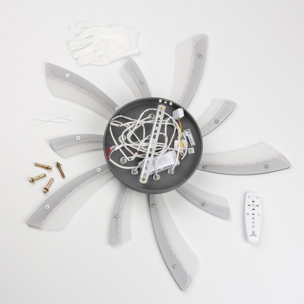 Brilagi - LED Stmievateľný prisadený luster TWIST LED/55W/230V 3000-6500K antracit + DO