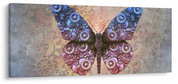 Obraz - Steampunk motýľ (120x50 cm)