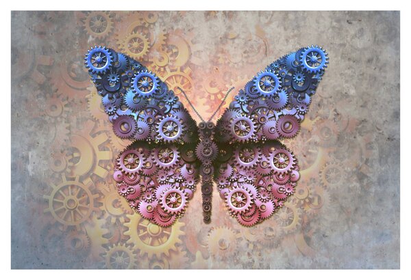 Obraz - Steampunk motýľ (90x60 cm)