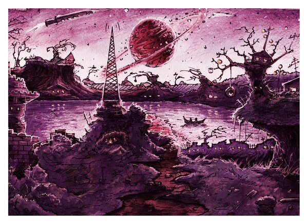 Obraz - Očarovaná dedina (70x50 cm)