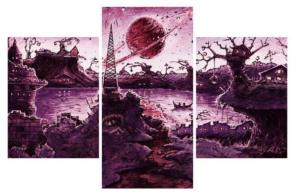 Obraz - Očarovaná dedina (90x60 cm)