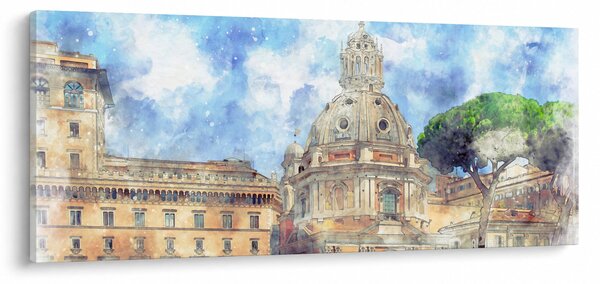 Obraz - Kostol Santa Maria di Loreto, Rím, Taliansko (120x50 cm)