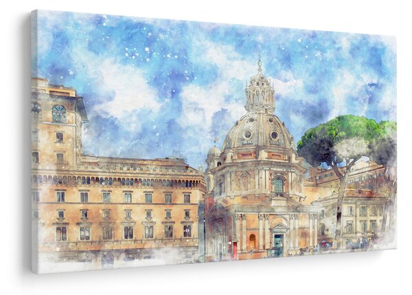 Obraz - Kostol Santa Maria di Loreto, Rím, Taliansko (90x60 cm)