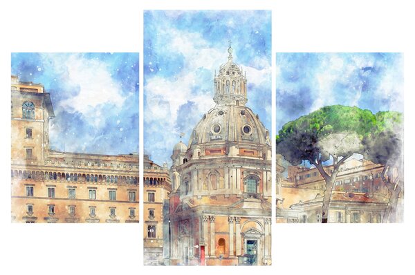 Obraz - Kostol Santa Maria di Loreto, Rím, Taliansko (90x60 cm)
