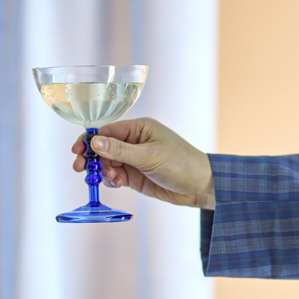 Pohár na koktejl Noemi Blue Glass 230 ml