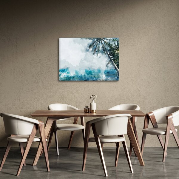 Obraz palmy nad morom (70x50 cm)