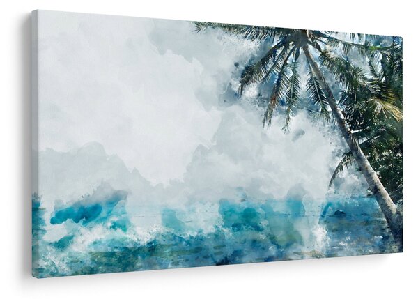 Obraz palmy nad morom (90x60 cm)