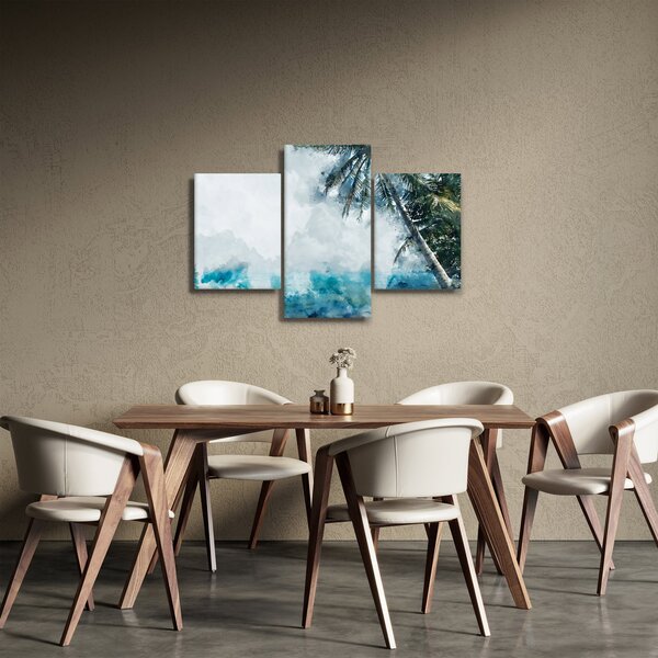 Obraz palmy nad morom (90x60 cm)