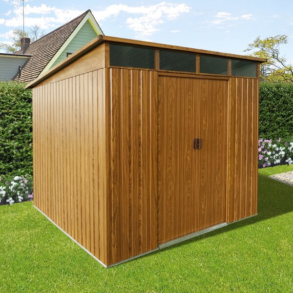 Záhradný domček BestBerg ZDSL-6D / 6,6 m² / 238 × 279 × 203 cm / dekor drevo/hnedá