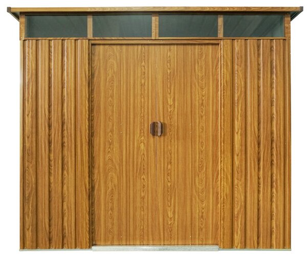 Záhradný domček BestBerg ZDSL-6D / 6,6 m² / 238 × 279 × 203 cm / dekor drevo/hnedá