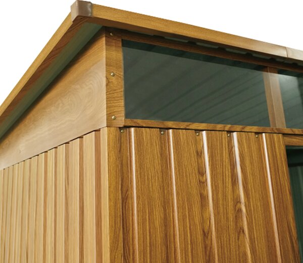 Záhradný domček BestBerg ZDSL-6D / 6,6 m² / 238 × 279 × 203 cm / dekor drevo/hnedá