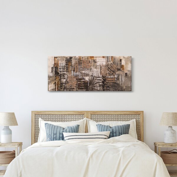 Obraz - Abstrakcia v hnedých tónoch (120x50 cm)