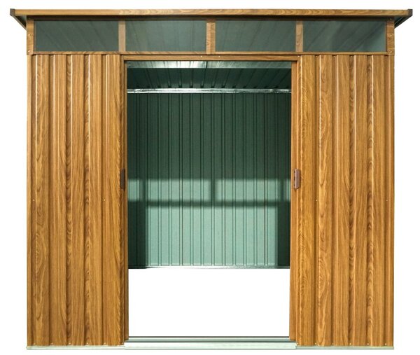 Záhradný domček BestBerg ZDSL-6D / 6,6 m² / 238 × 279 × 203 cm / dekor drevo/hnedá