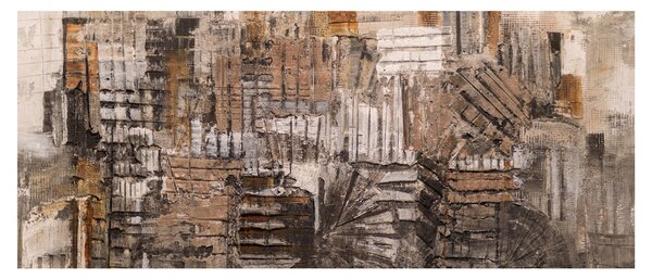 Obraz - Abstrakcia v hnedých tónoch (120x50 cm)