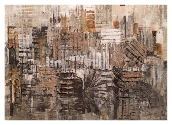 Obraz - Abstrakcia v hnedých tónoch (70x50 cm)