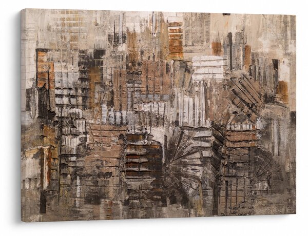 Obraz - Abstrakcia v hnedých tónoch (70x50 cm)