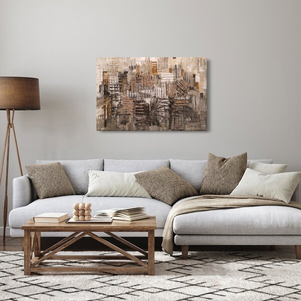 Obraz - Abstrakcia v hnedých tónoch (90x60 cm)