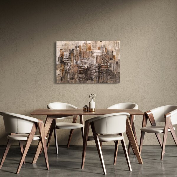 Obraz - Abstrakcia v hnedých tónoch (90x60 cm)