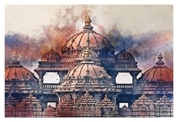 Obraz - Akshardham, Nové Dílií, India (90x60 cm)