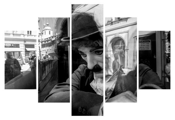 Obraz - Charles Chaplin v Prahe (150x105 cm)