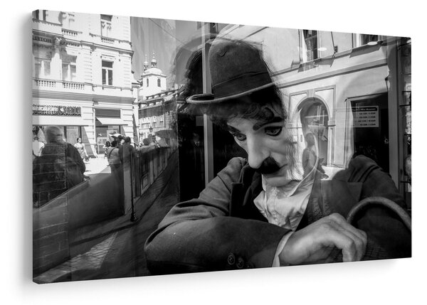 Obraz - Charles Chaplin v Prahe (90x60 cm)