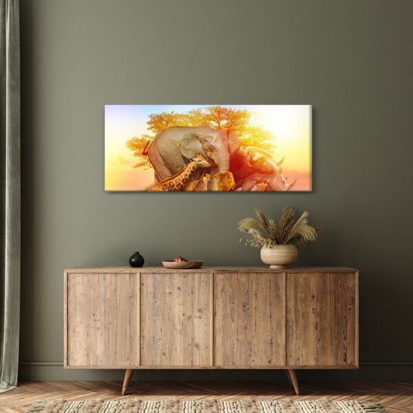 Obraz afrických zvieratiek (120x50 cm)
